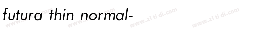 futura thin normal字体转换